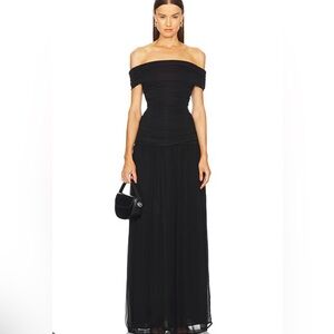 Lovers + Friends Black Off the Shoulder Dress